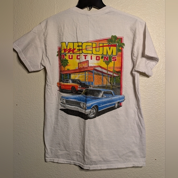 Mecum White T-Shirt Size Medium Pre-owned Look Pictures For Details - Picture 2 of 7